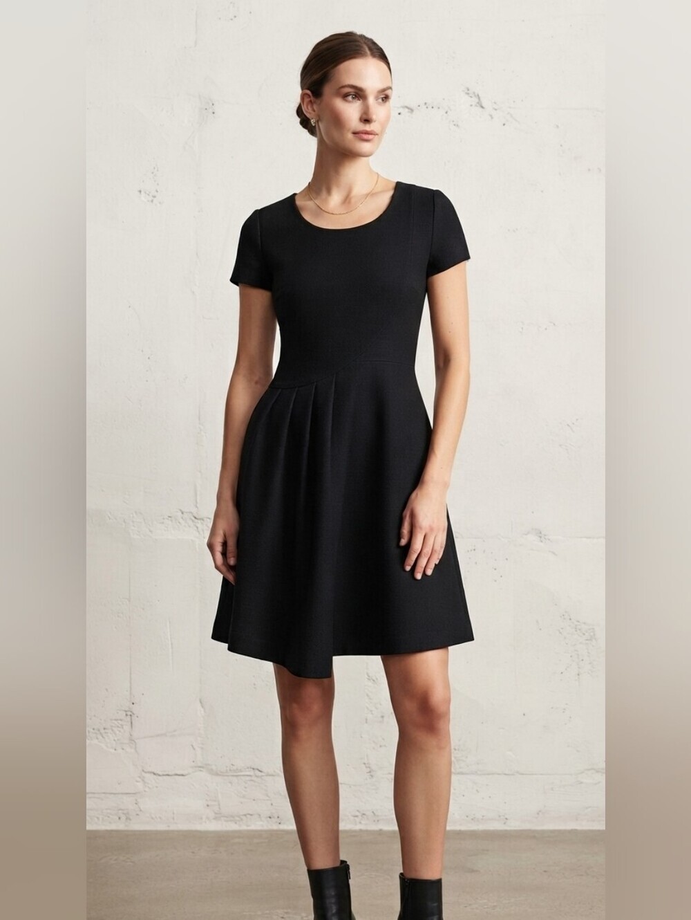 Lovely day black fit and flare dress